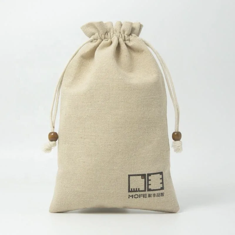 Textured Fabric Drawstring Pouch